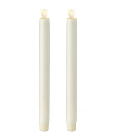 Remote Control Liown 10 Inch Ivory Moving Flame Taper Candle Set - 2 1 Remote Control Liown 10 Inch Ivory Moving Flame Taper Candle Set - 2