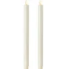 Remote Control 12 Inch Ivory Moving Flame Taper Candle Set - 2