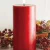 Uyuni 3 Inch X 7 Inch Red Pillar Candle - Remote Ready