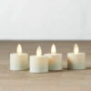 Remote Control Moving Flame Tea Lights Set Of 4