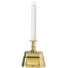 Moving Flame Brass Window Candle Battery Operated OR Plug In (AC Adapter Included)