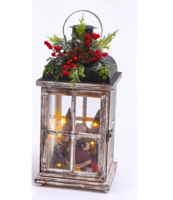 Battery Operated Lighted Wood Lantern - Santa Clause Christmas Scene 15.25 Inch 10 Battery Operated Lighted Wood Lantern - Santa Clause Christmas Scene 15.25 Inch -Christmas Decoration Discount 2424730 santa