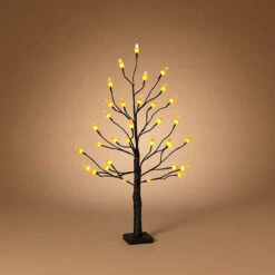 Battery Operated 2.5 Foot Lighted Halloween Candy Corn Tree - NEW 2023 -Christmas Decoration Discount 2696470