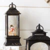 11 Inch Snowman Musical Lighted Water Lantern With Timer