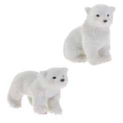 5.5 Inch Polar Bear Ornaments Set Of 2 -Christmas Decoration Discount 3850109