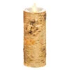 2 X 6 Inch Moving Flame Birch Wrapped Pillar Candle