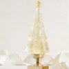 Gold Lighted Tree Water Lantern Acrylic Snow Globe With Gold Base - Timer