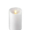 3 Inch Diameter White Moving Flame 4 Inch Candle - Remote Ready