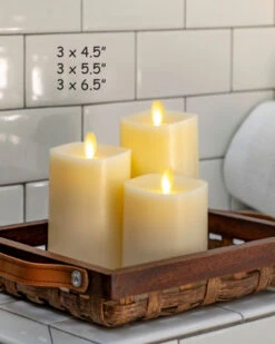 Matchless 360 Degrees Moving Flame LED Pillar Candle - 3 X 6.5 Inch -Christmas Decoration Discount 4 5 6 inch matchless 2