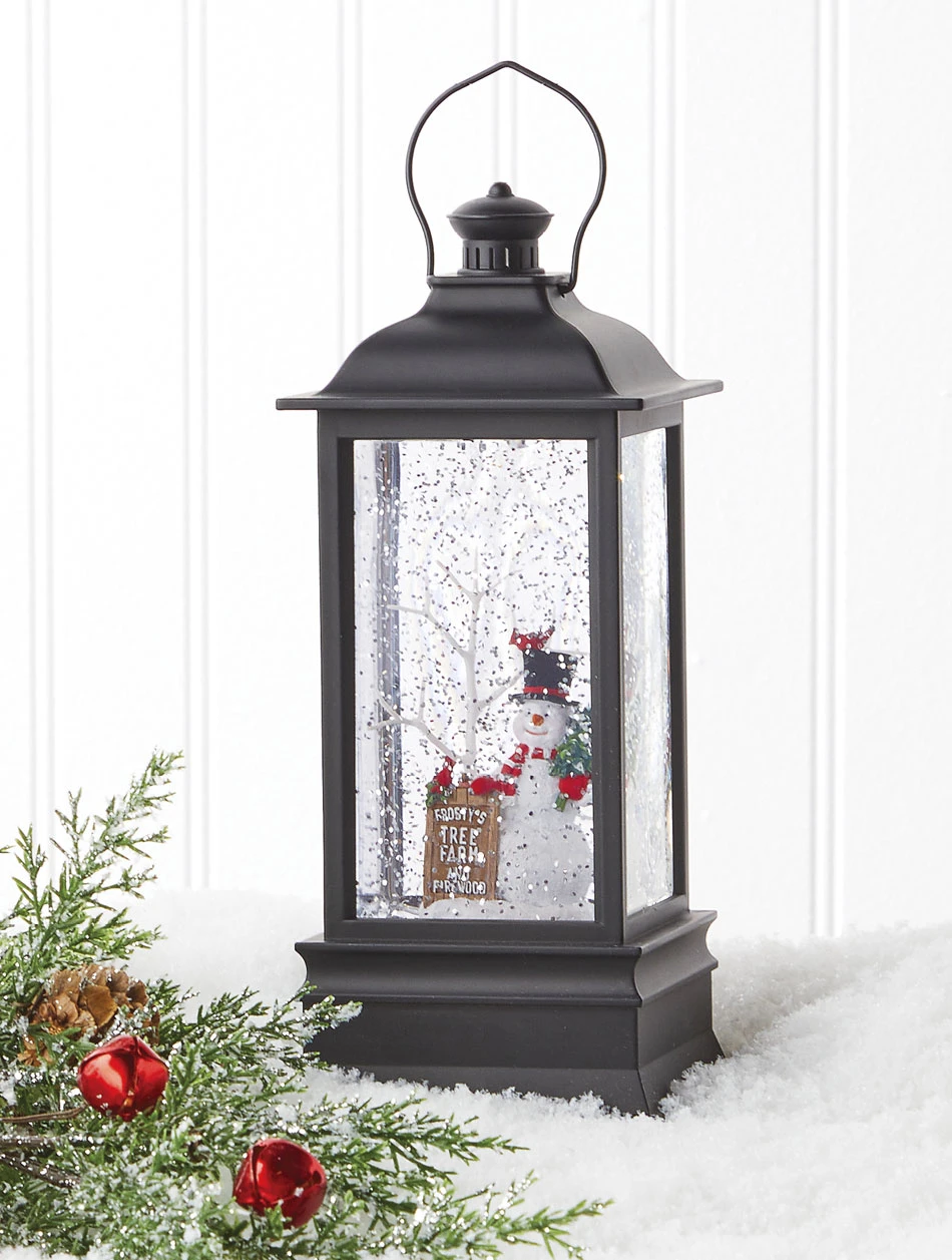 8.75 Inch Frosty's Tree Farm Musical Lighted Water Lantern - New 2020 1 8.75 Inch Frosty's Tree Farm Musical Lighted Water Lantern - New 2020