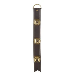 Sleigh Bell Door Hanger 23.5 Inch Leather From RAZ