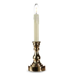 Remote Control 13.75 Inch Gold Candlestick With Battery Operated Candle - Remote Included -Christmas Decoration Discount 4316277 main image