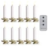 4 Inch Clip On Lighted Candles Set Of 10 - Remote Included