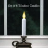 Discount 6 Pack Battery Operated Antique Bronze Window Sil Candle - Flicker And Steady On