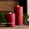 Simplux LED Designer Candle Red Flat Top - Moving Flame 3.5x7