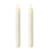 Remote Control 8 Inch Ivory Moving Flame Taper Candle Set - 2