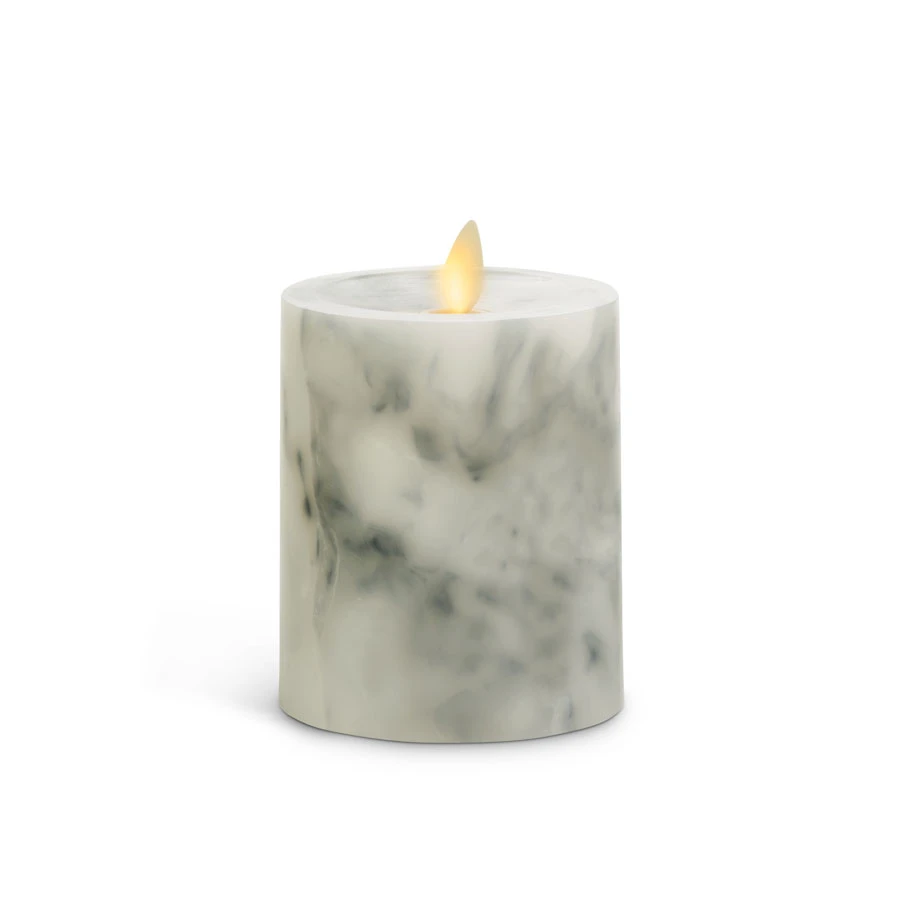 Luminara 4.5 Inch Marble Moving Flame Pillar Remote Ready 1 Luminara 4.5 Inch Marble Moving Flame Pillar Remote Ready