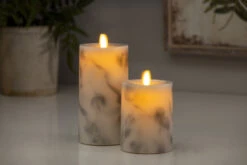 Luminara 4.5 Inch Marble Moving Flame Pillar Remote Ready 5 Luminara 4.5 Inch Marble Moving Flame Pillar Remote Ready -Christmas Decoration Discount 992958 992959 glam 1