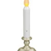 Dual Amber / Warm White LED Window Candle - Pewter