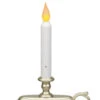 Dual Color Window Candle Amber / Warm White - Pewter