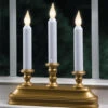 Antique Gold 3-Tier Battery Operated Window Candle