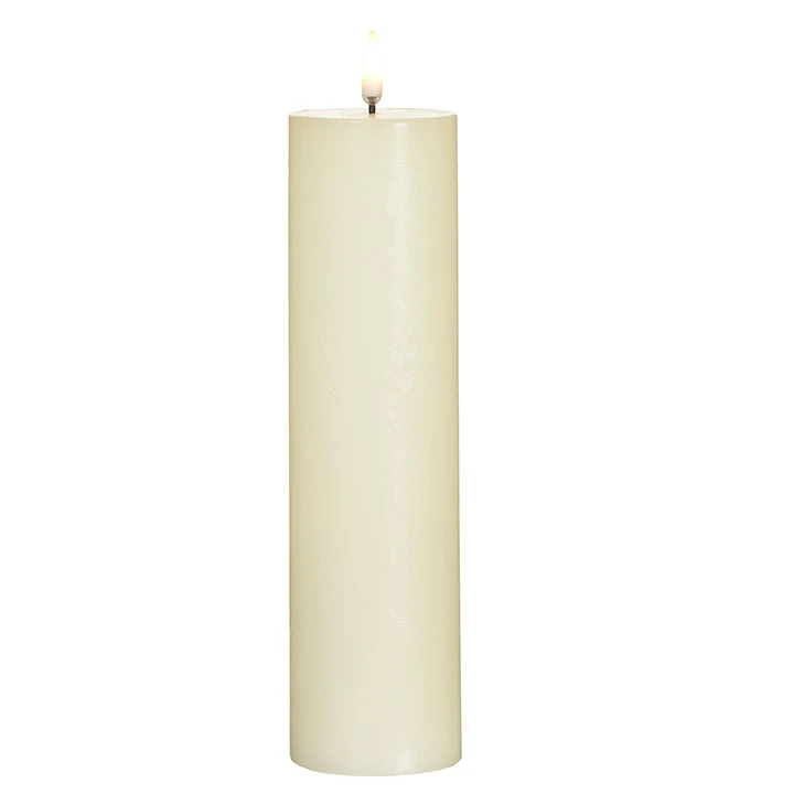 Uyuni 2.25 Inch X 9.75 Inch Ivory Pillar Candle - Remote Ready 1 Uyuni 2.25 Inch X 9.75 Inch Ivory Pillar Candle - Remote Ready