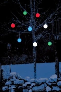 Illuminating Green Outdoor LED Pulsing 5"" Globe - Battery Powered Light Sensor -Christmas Decoration Discount WP500 WP510 WP560 WP580 night snow 2