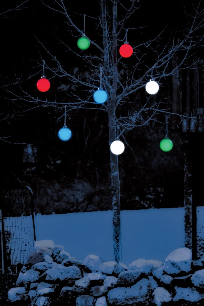 Illuminating Red Outdoor LED Pulsing 5"" Globe - Battery Powered Light Sensor 3 Illuminating Red Outdoor LED Pulsing 5"" Globe - Battery Powered Light Sensor - Image 3