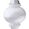 Illuminating White Outdoor LED Pulsing 10" Finial - Battery Powered Light Sensor