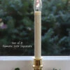 Adjustable Window Hugger Candles Dual Sided Bulb Brass Set Of 2 - Remote Control