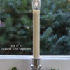 Adjustable Window Hugger Candles Dual Sided Bulb Brushed Nickel Set Of 2 - Remote Control