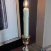 Remote Control 13.75 Inch Gold Candlestick With Battery Operated Candle - Remote Included