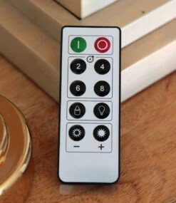 Remote Control 13.75 Inch Gold Candlestick With Battery Operated Candle - Remote Included -Christmas Decoration Discount candlestick remote 1