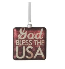 Christmas Ornament - God Bless The USA