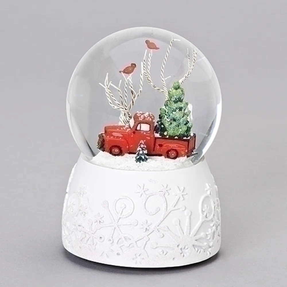 Christmas Snow Globe - Red Truck - 6in 1 Christmas Snow Globe - Red Truck - 6in