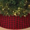 Christmas Tree Skirt Red/Black Buffalo Plaid - 48in