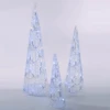 Clear Lighted Tree Cones - Remote Control Multicolor - 3pc Set