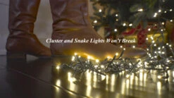 44 Foot Christmas Cluster Lights With 1300 Warm White LED Garland - Clear Wire - Remote Control RAZ 6 44 Foot Christmas Cluster Lights With 1300 Warm White LED Garland - Clear Wire - Remote Control RAZ -Christmas Decoration Discount cluster and snake wont break