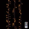 Cluster Garland Lights - 500 Warm White LED Lights - Brown Wire - 36.5ft