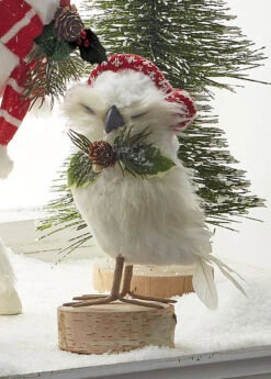 6 Inch Cozy White Owl Set Of 2 Assorted From RAZ -NEW 2023 -Christmas Decoration Discount cozy owl two