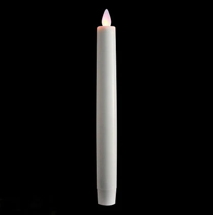 Matchless Moving Flame Taper Candle 8 Inch Ivory - Remote Ready 2 Matchless Moving Flame Taper Candle 8 Inch Ivory - Remote Ready - Image 2