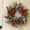 Deck The Halls Wreath - Pinecones & Christmas Balls - 24 Inch