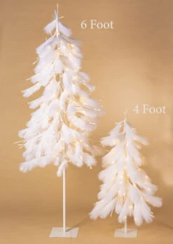6 Foot Lighted White LED Tree - 270 Warm White Lights - NEW 2023 (Copy) -Christmas Decoration Discount downsweep trees