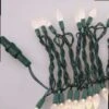 Faceted Christmas Lights - Warm White C6 LED - Electric/Green Cord - Set/50