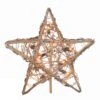 Electric Tree Topper - Rattan Star - 10in