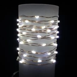 Micro LED Lights - Warm White LED - Battery/Copper Wire - 60 Lights