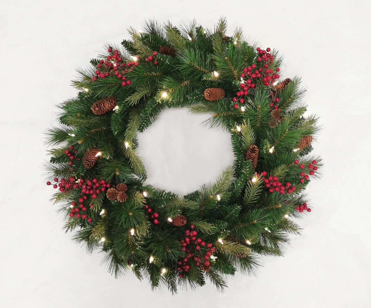 Outdoor Safe Christmas Wreath - Battery Operated Timer - Color Select Warm White Or Multi Color 4 Outdoor Safe Christmas Wreath - Battery Operated Timer - Color Select Warm White Or Multi Color - Image 4