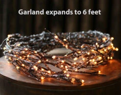 6 Foot Electric Lighted Iced Willow Garland - 48 Lights 5 6 Foot Electric Lighted Iced Willow Garland - 48 Lights -Christmas Decoration Discount ice garland main