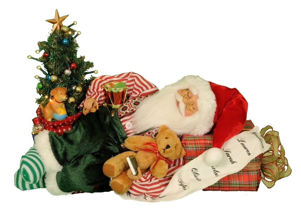 Karen Didion Santa - 16in - Lighted Napping 2018 1 Karen Didion Santa - 16in - Lighted Napping 2018