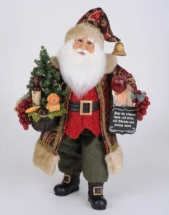 Karen Didion Santa - 16in - Lighted Wine & Cheese Sampling 2020